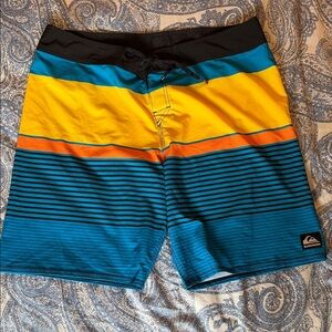 Quiksilver Men's Vibrant Striped Board Shorts